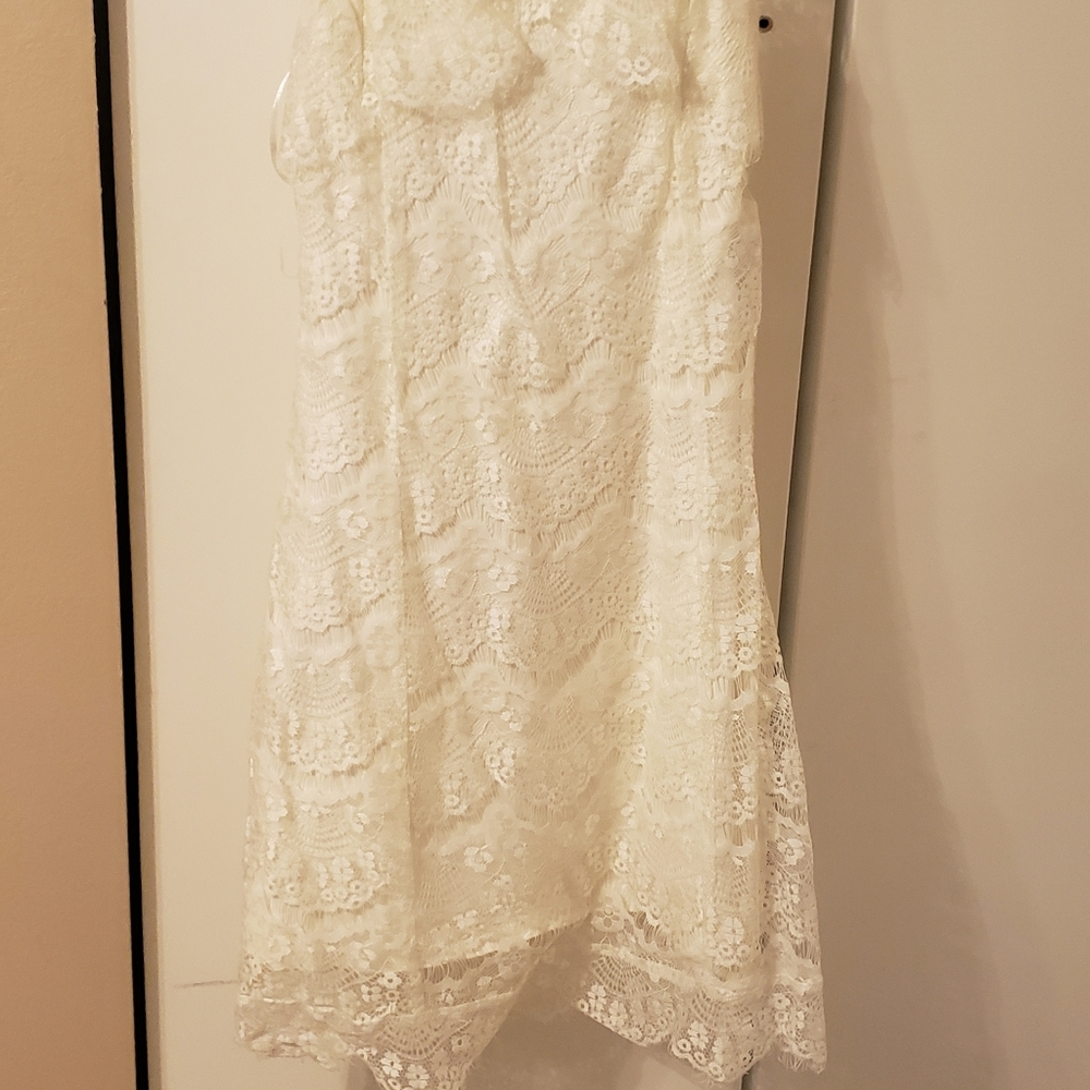White lace cocktail dress